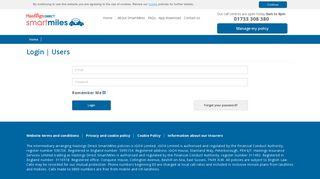 Login | Users | Hastings Direct SmartMiles Insurance