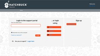 Login to the support portal - hatchbuck