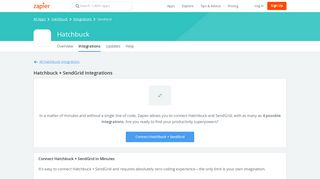 Hatchbuck + SendGrid Integrations | Zapier