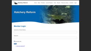 Member Login - Hatchery Reform
