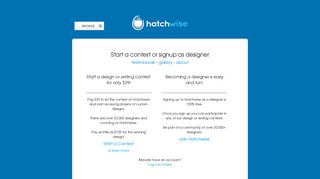 Signup as a Designer or Contest Holder - Hatchwise