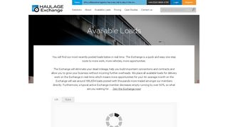 Available Loads - Haulage Exchange