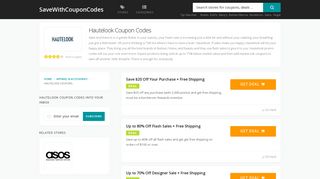 $20 Off Hautelook Coupon Codes & Deals | SaveWithCouponCodes