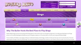 Bingo games, 90 ball, 75 ball & more useful information - Butlers Bingo