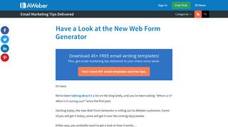 Have a Look at the New Web Form Generator - Email Marketing Tips