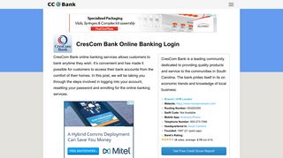 CresCom Bank Online Banking Login - CC Bank