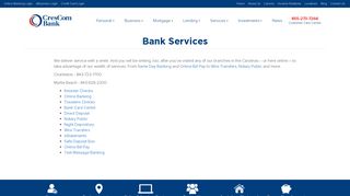 Bank Services | CresCom Bank