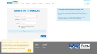 Log in to your TeamHaven account