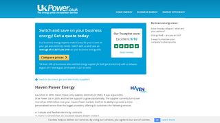 Haven Power | Business Energy Suppliers | UKPower