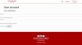 User account | Haverford College