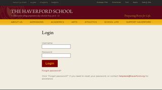 Login - The Haverford School | All Boys Pre-K-12 Private School