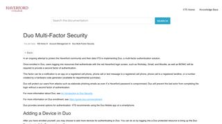 Duo Multi-Factor Security – IITS Knowledge Base