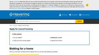 Apply for council housing - The London Borough of Havering