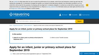 Apply for an infant, junior or primary school place for September 2019 ...