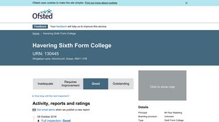 Ofsted | Havering Sixth Form College