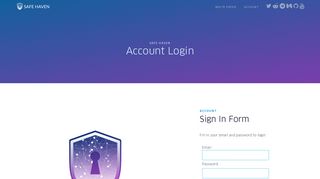 log in to your account - Safehaven.io