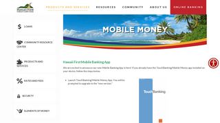 Mobile Money – Hawaii First Federal Credit Union