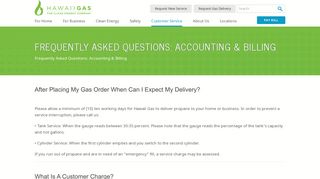 FAQ Accounting & Billing | Hawaii Gas