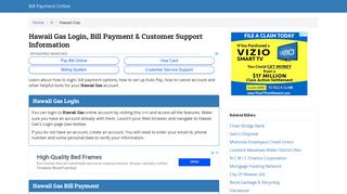 Hawaii Gas Login, Bill Payment & Customer Support Information