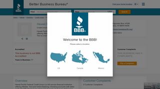 Hawaii Pacific Federal Credit Union | Better Business Bureau® Profile