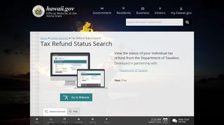 hawaii.gov | Tax Refund Status Search