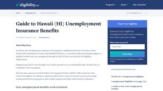 Guide to Hawaii (HI) Unemployment Insurance Benefits - Eligibility.com