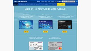 Bank of Hawaii - Credit Card Sign On