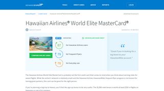 Hawaiian Airlines® World Elite MasterCard® - Is It Worth It?