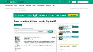 Does Hawaiian Airlines have in flight wifi? - Oahu Forum - TripAdvisor