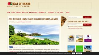 Free Texting on Hawaii Flights Includes Southwest and More