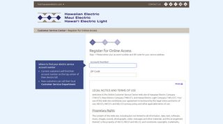 Online Registration - Step 1 - Online Customer ... - Hawaiian Electric