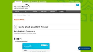 How To Check Email with webmail.hawaiiantel.net - Hawaiian Telcom