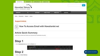 How To Access Email with Hawaiiantel.net - Hawaiian Telcom
