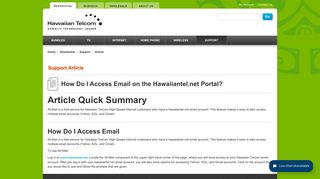 How Do I Access Email on the Hawaiiantel.net Portal?