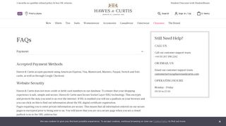 Hawes and Curtis | Payment, currency, shipping and other FAQs