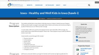 Iowa - Healthy and Well Kids in Iowa (hawk-i) | Benefits.gov
