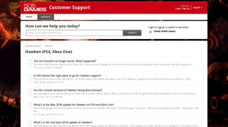 Hawken (PS4, Xbox One) : Customer Support - 505 Games Support