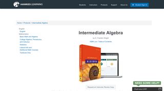 Hawkes Learning | Products | Intermediate Algebra
