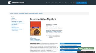 Intermediate Algebra Textbook - Hawkes Learning