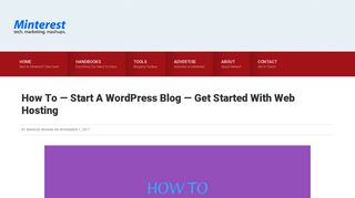 How To — Start A WordPress Blog — Get Started With Web Hosting