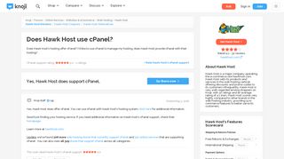 Does Hawk Host use cPanel? — Knoji