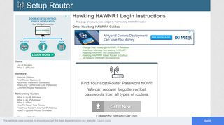 Login to Hawking HAWNR1 Router - SetupRouter