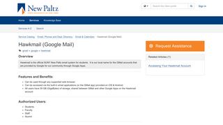 Service - Hawkmail (Google Mail) - TeamDynamix