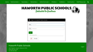 Log In - Haworth Public Schools