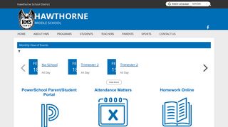 Hawthorne Middle School: Home Page