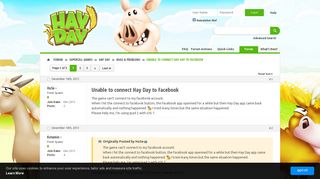 Unable to connect Hay Day to Facebook - Supercell Community Forums