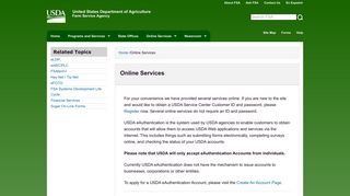 Online Services - USDA Farm Service Agency