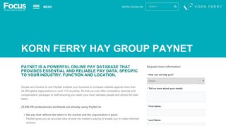 Korn Ferry Hay Group PayNet - Korn Ferry Focus