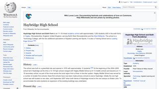 Haybridge High School - Wikipedia