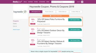 10% OFF hayneedle Coupons, Promo Codes February 2019